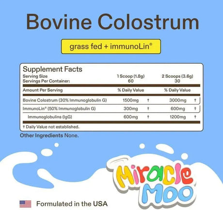MIRACLE MOO - Miracle Moo Grass Fed Bovine Colostrum Supplement - The Red Vitamin MX - Suplementos Alimenticios - {{ shop.shopifyCountryName }}