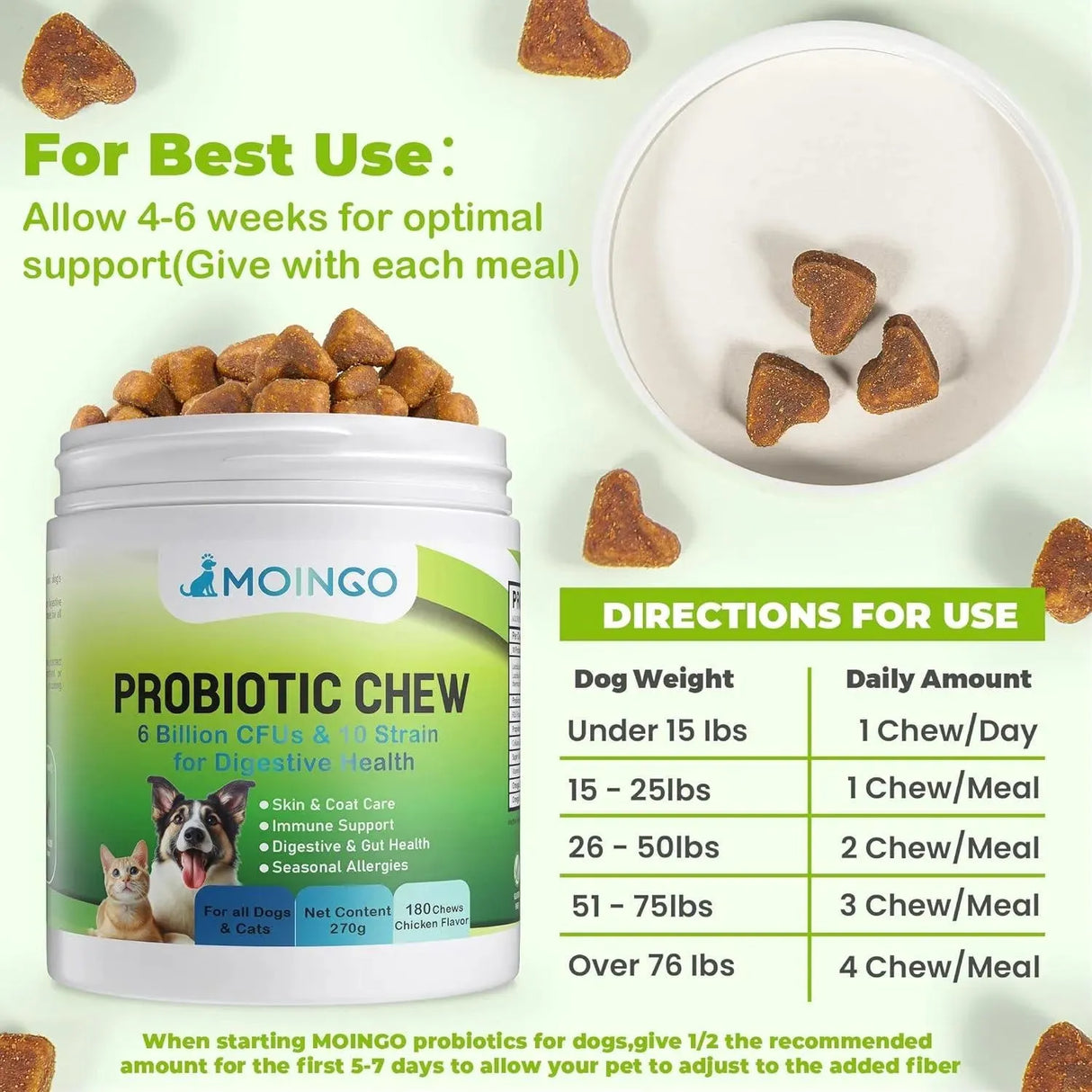 MOINGO - Moingo Probiotics for Dogs Chicken Flavored 180 Masticables - The Red Vitamin MX - Probióticos Para Perros - {{ shop.shopifyCountryName }}