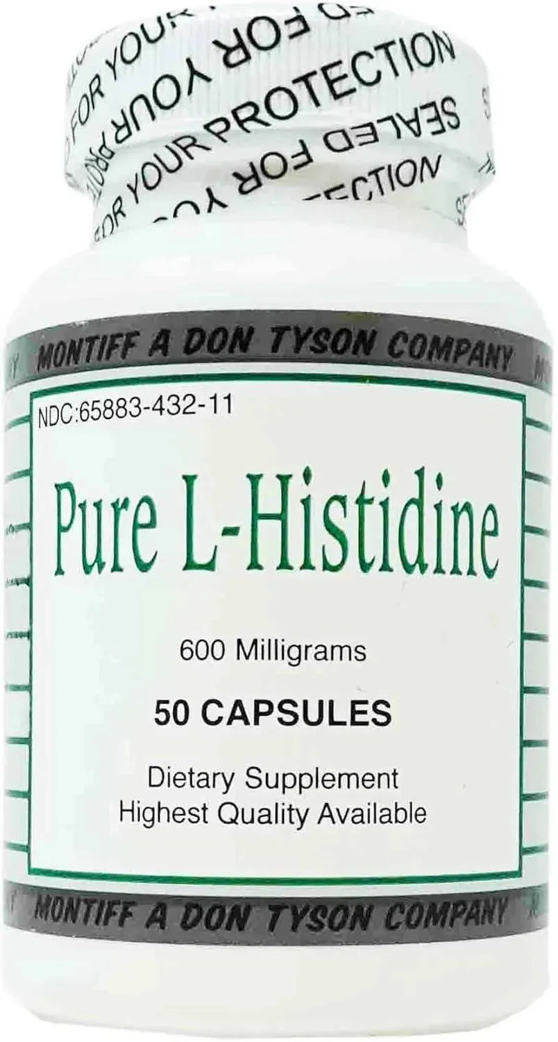 MONTIFF - Montiff Pure L-Histidine 600Mg. 50 Capsulas - The Red Vitamin MX - Suplementos Alimenticios - {{ shop.shopifyCountryName }}