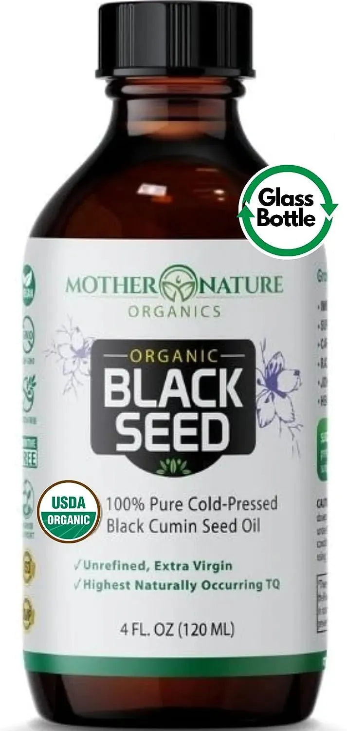 MOTHER NATURE - Mother Nature Organic Black Seed Oil 120Ml. - The Red Vitamin MX - Suplementos Alimenticios - {{ shop.shopifyCountryName }}