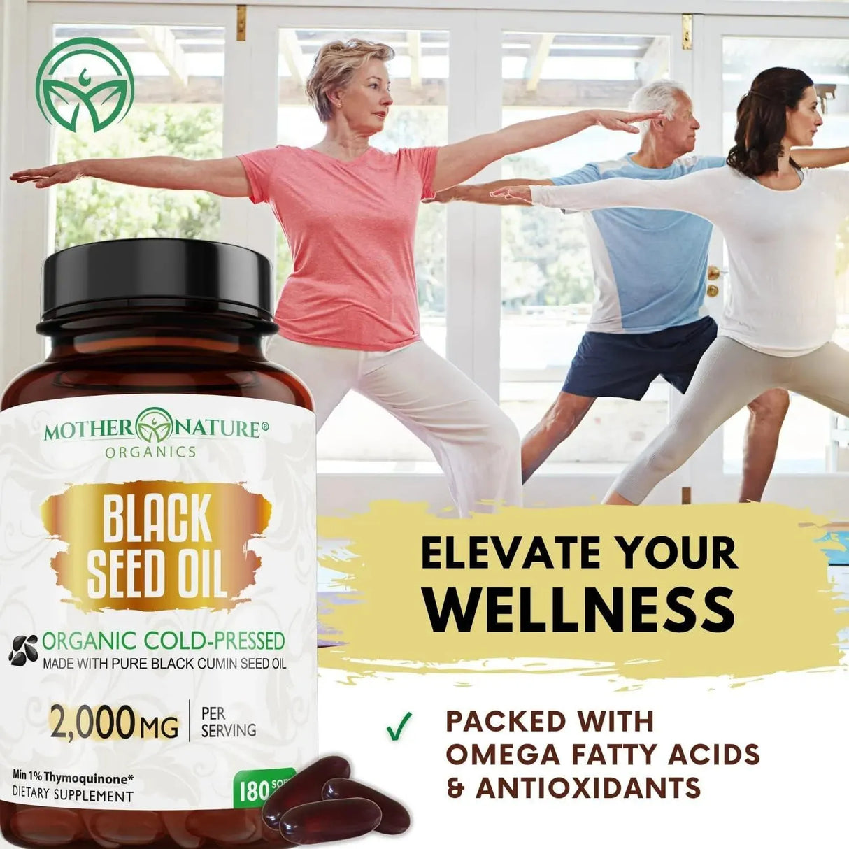 MOTHER NATURE - Mother Nature Premium Black Seed Oil Capsules 2000Mg. 180 Capsulas - The Red Vitamin MX - Suplementos Alimenticios - {{ shop.shopifyCountryName }}