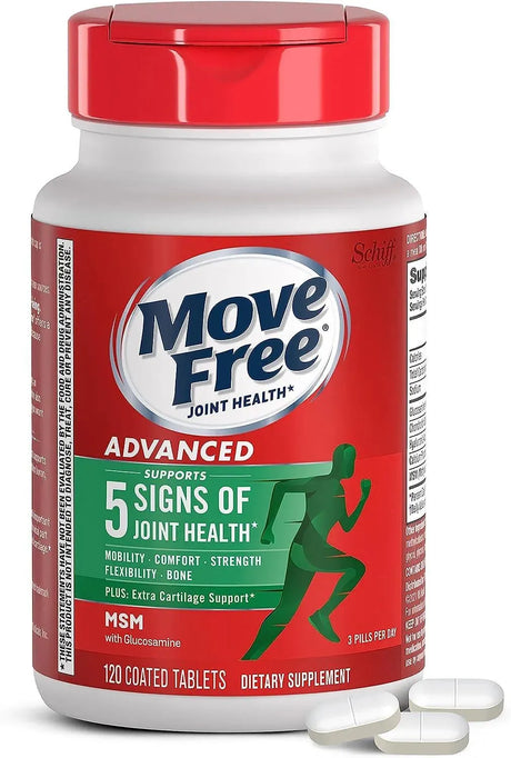 MOVE FREE - Move Free Advanced Glucosamine Chondroitin MSM 120 Tabletas - The Red Vitamin MX - Suplementos Alimenticios - {{ shop.shopifyCountryName }}