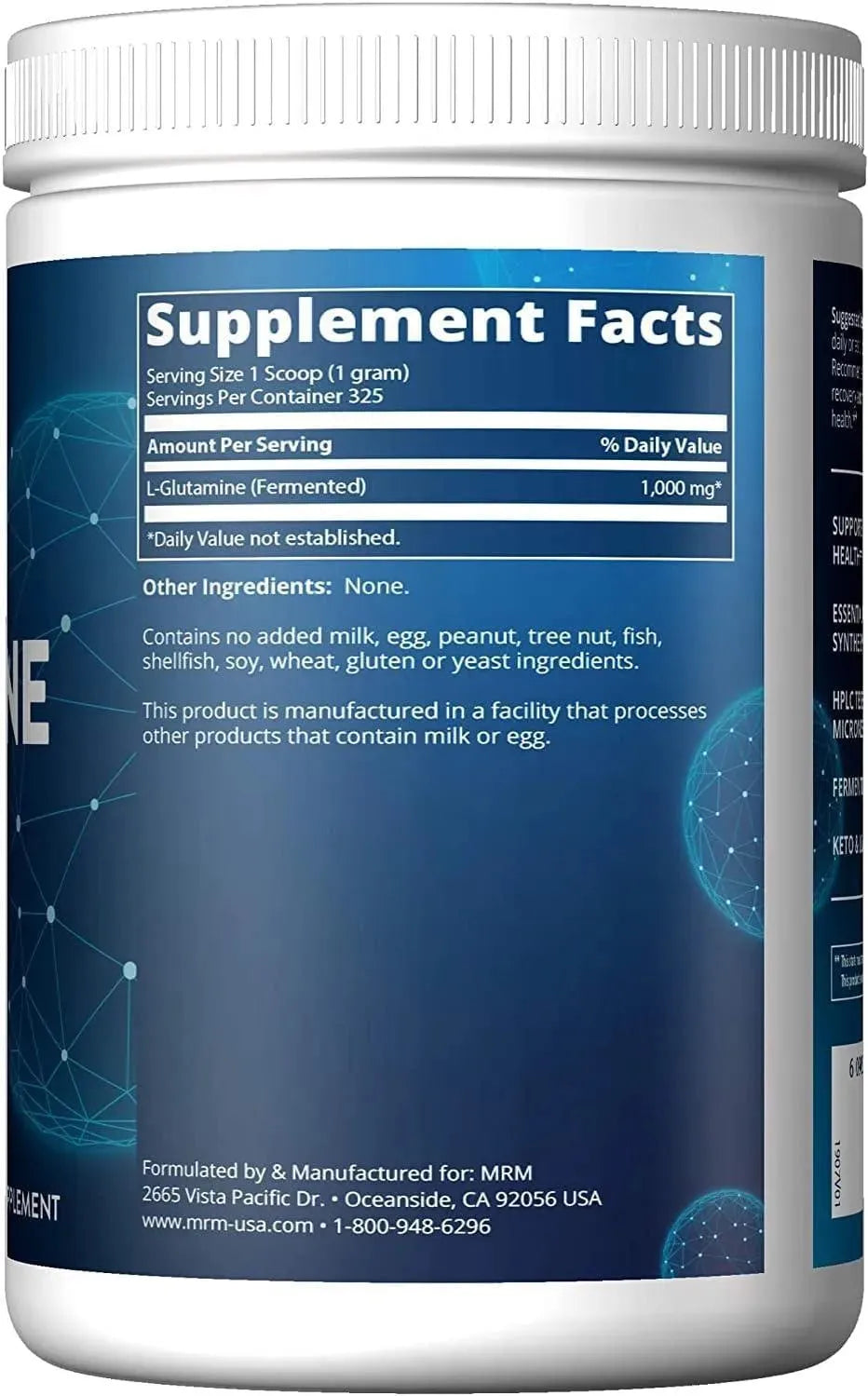 MRM - MRM Nutrition L-Glutamine 5000Mg. 65 Servicios 325Gr. - The Red Vitamin MX - Suplementos Alimenticios - {{ shop.shopifyCountryName }}