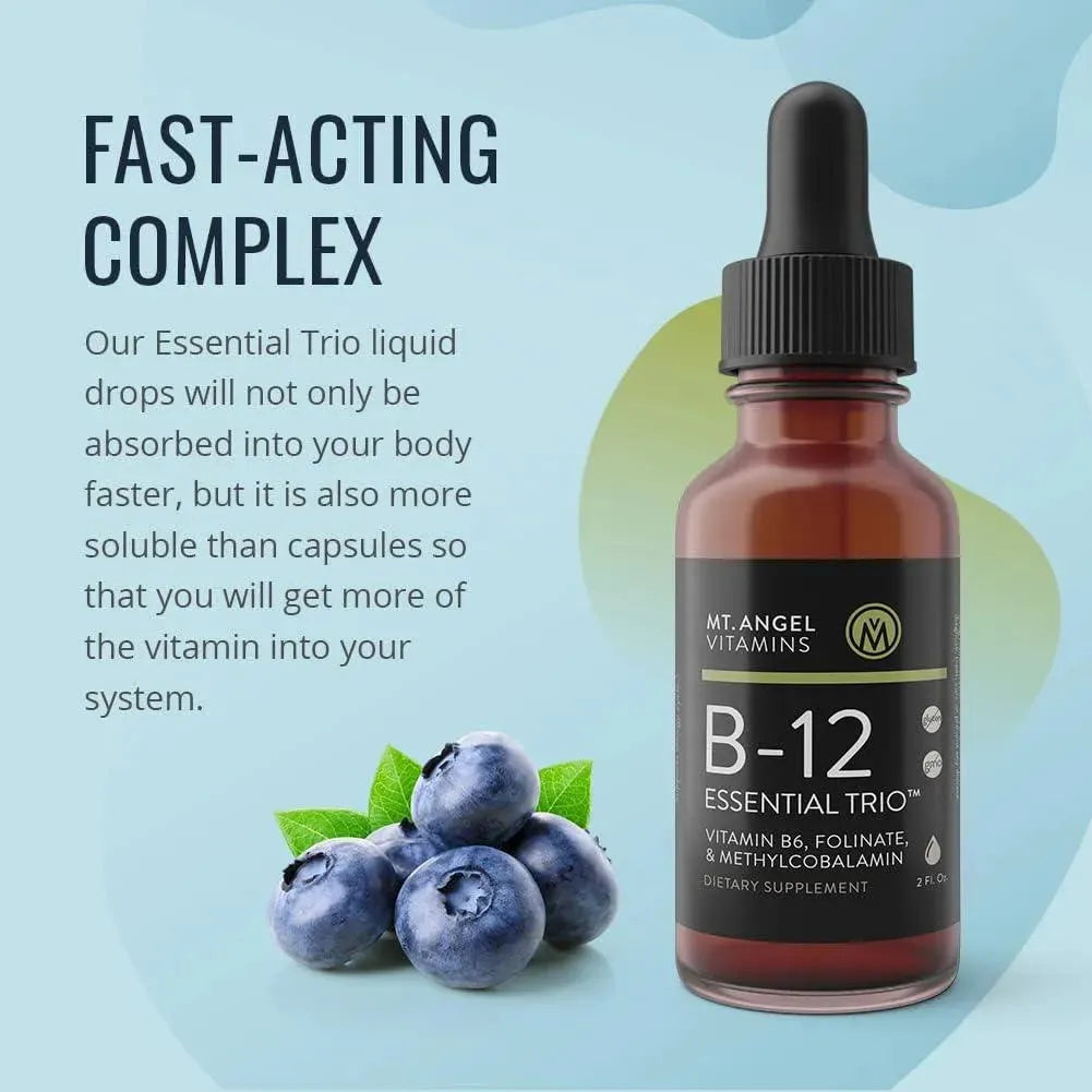 MT. ANGEL VITAMINS - Mt. Angel Vitamins B12 Essential Trio Drops 2 Fl.Oz. - The Red Vitamin MX - Suplementos Alimenticios - {{ shop.shopifyCountryName }}