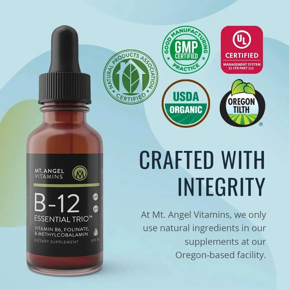 MT. ANGEL VITAMINS - Mt. Angel Vitamins B12 Essential Trio Drops 2 Fl.Oz. - The Red Vitamin MX - Suplementos Alimenticios - {{ shop.shopifyCountryName }}