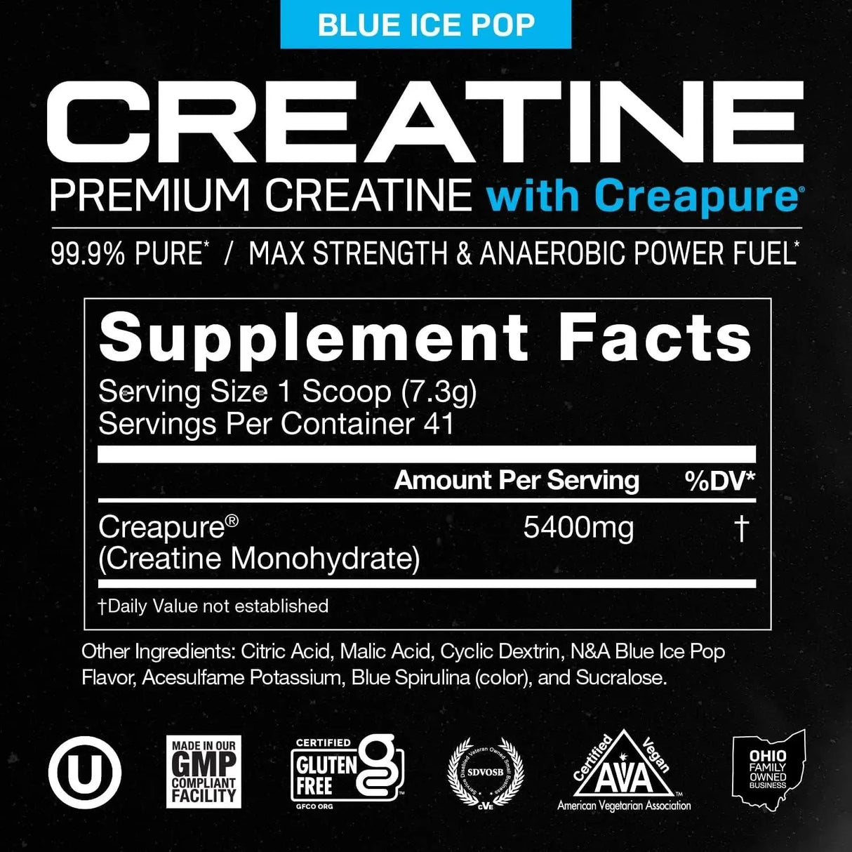 MUSCLE FEAST - Muscle Feast Creapure Creatine Monohydrate Powder 41 Servicios 300Gr. Blue Ice Pop - The Red Vitamin MX - Suplementos Alimenticios - {{ shop.shopifyCountryName }}