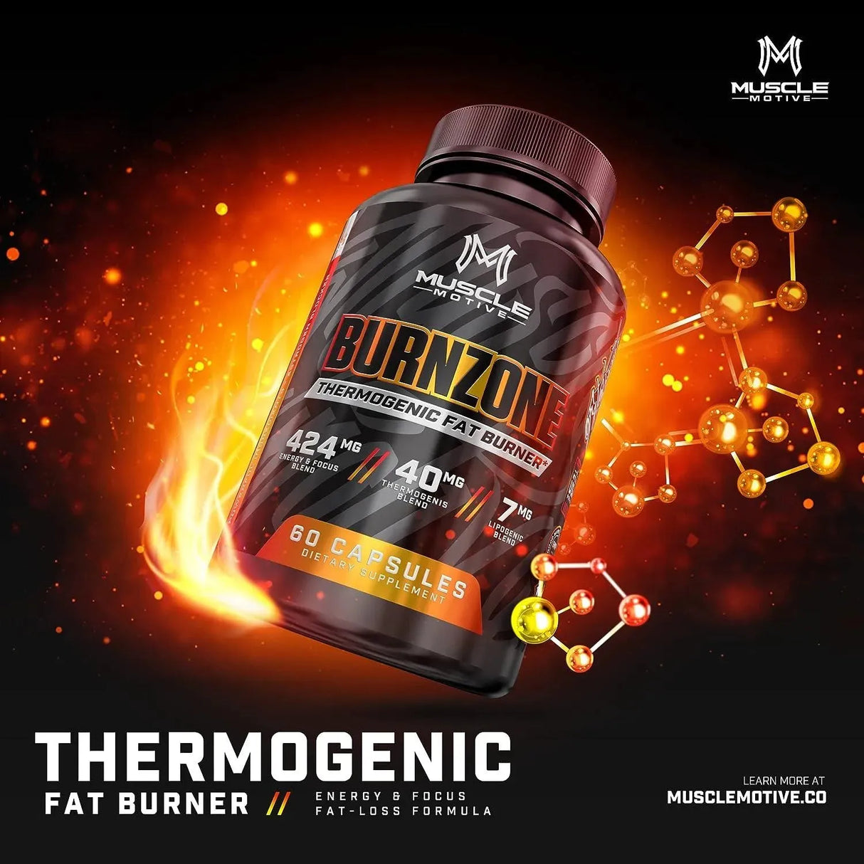 MUSCLEMOTIVE - MuscleMotive Burnzone Thermogenic Fat Burner 60 Capsulas - The Red Vitamin MX - Suplementos Alimenticios - {{ shop.shopifyCountryName }}