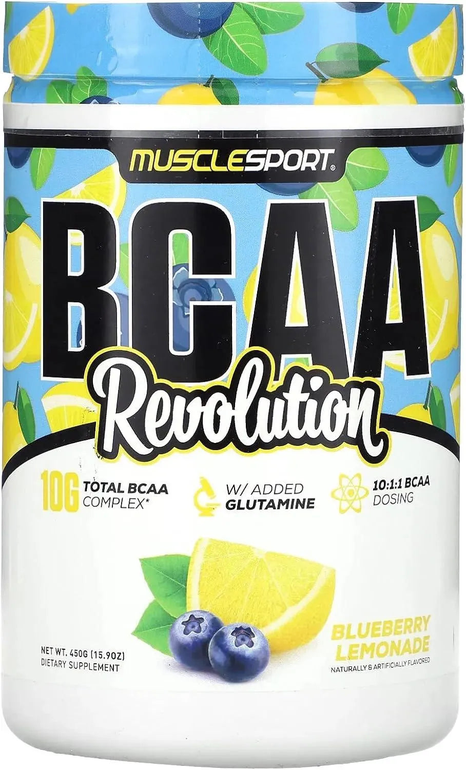 MUSCLESPORT - Musclesport BCAA Revolution Amino Acid Powder Blueberry Lemonade 30 Servicios 450Gr. - The Red Vitamin MX - Suplementos Alimenticios - {{ shop.shopifyCountryName }}