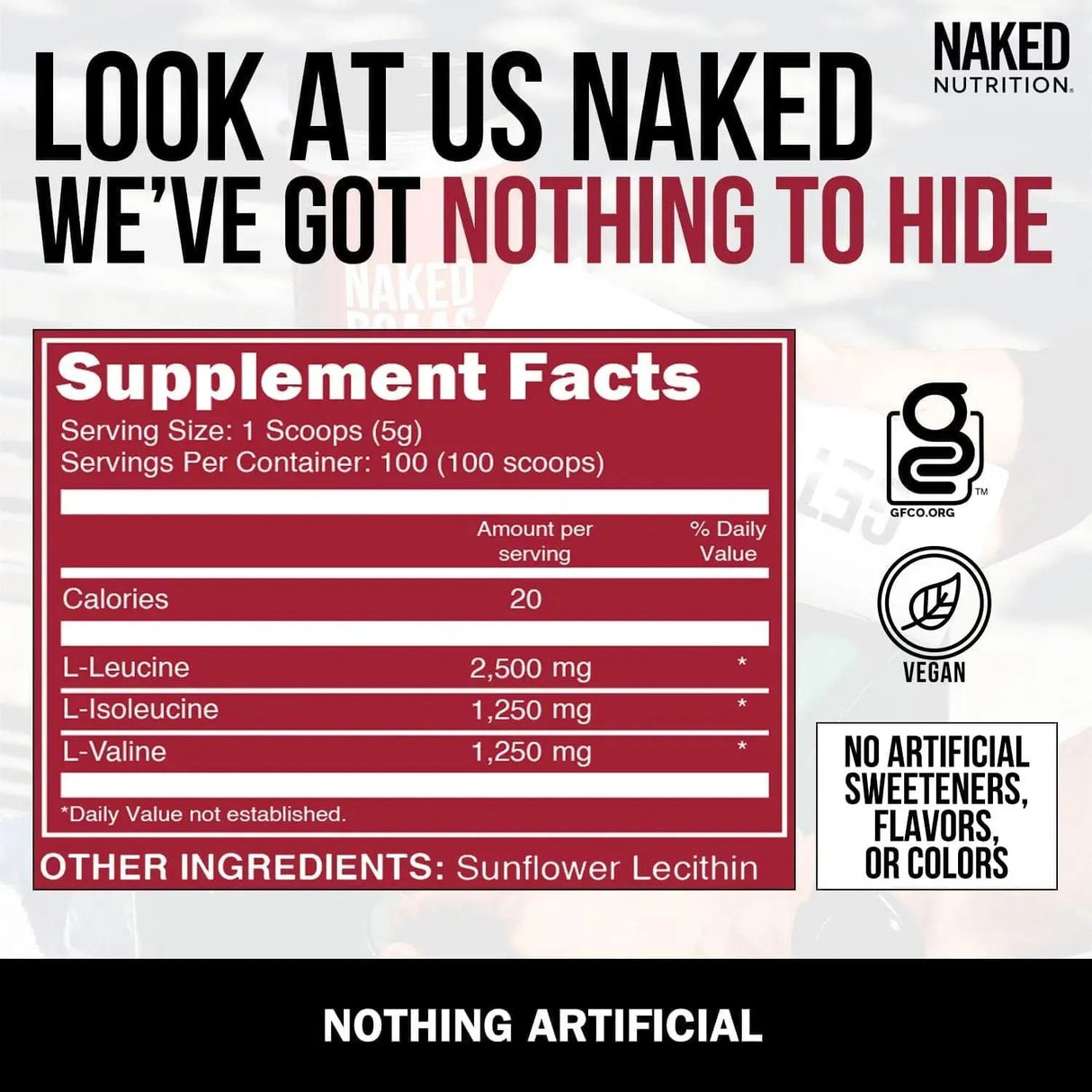 NAKED NUTRITION - NAKED Naked BCAAs Amino Acids Powder 100 Servicios 500Gr. - The Red Vitamin MX - Suplementos Alimenticios - {{ shop.shopifyCountryName }}