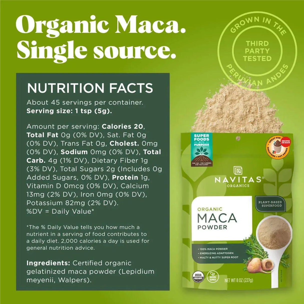 NATIVAS ORGANICS - Navitas Organics Maca Powder 45 Servicios 227Gr. - The Red Vitamin MX - Suplementos Alimenticios - {{ shop.shopifyCountryName }}