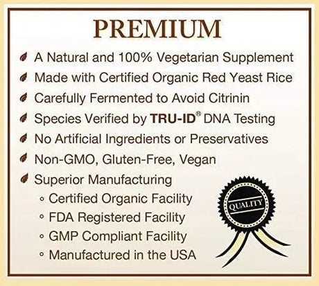 NATURAL CHOICE BOTANICALS - Natural Choice Botanicals Certified Organic Red Yeast Rice Supplement 120 Capsulas - The Red Vitamin MX - Suplementos Alimenticios - {{ shop.shopifyCountryName }}