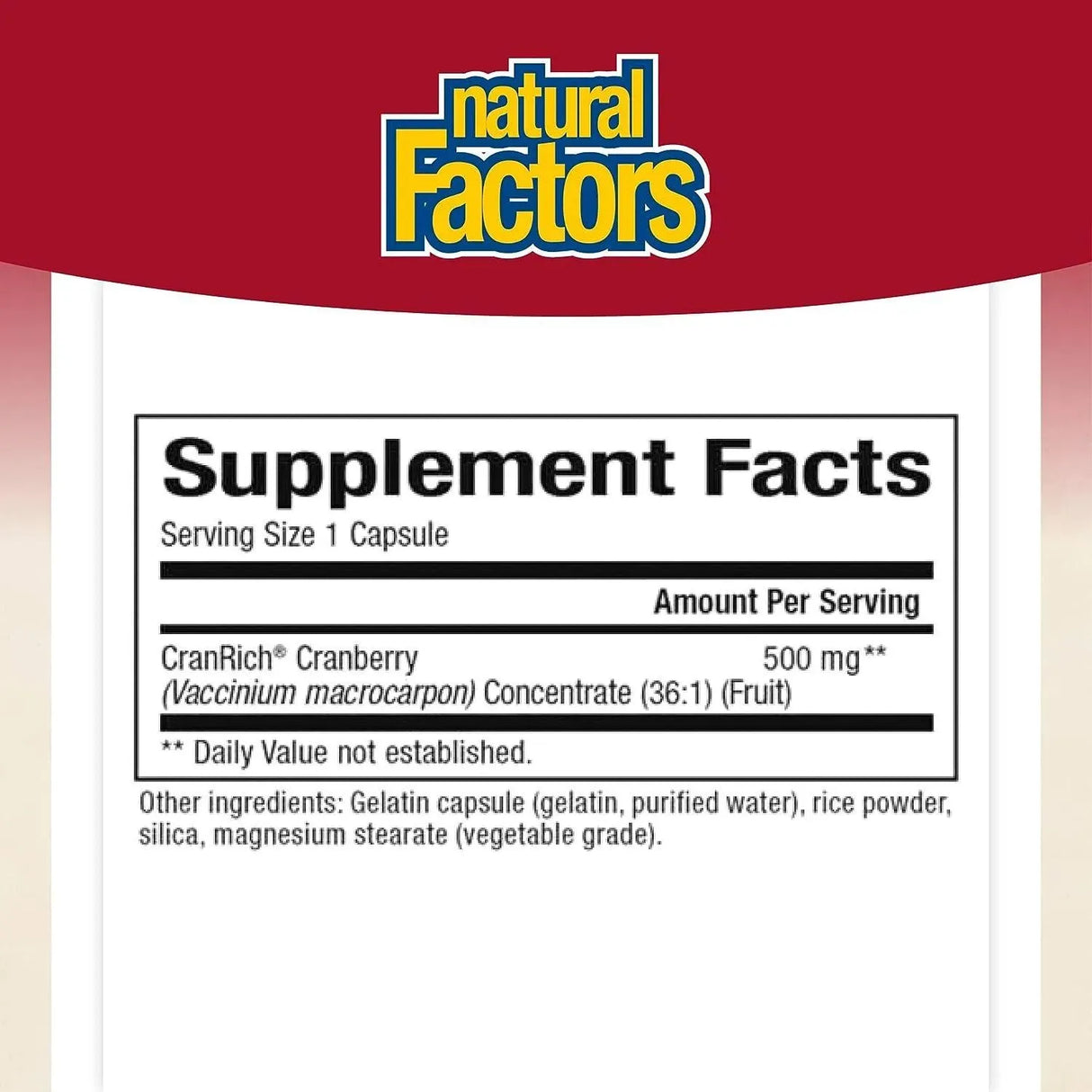 NATURAL FACTORS - CranRich by Natural Factors Super Strength Cranberry 180 Capsulas - The Red Vitamin MX - Suplementos Alimenticios - {{ shop.shopifyCountryName }}