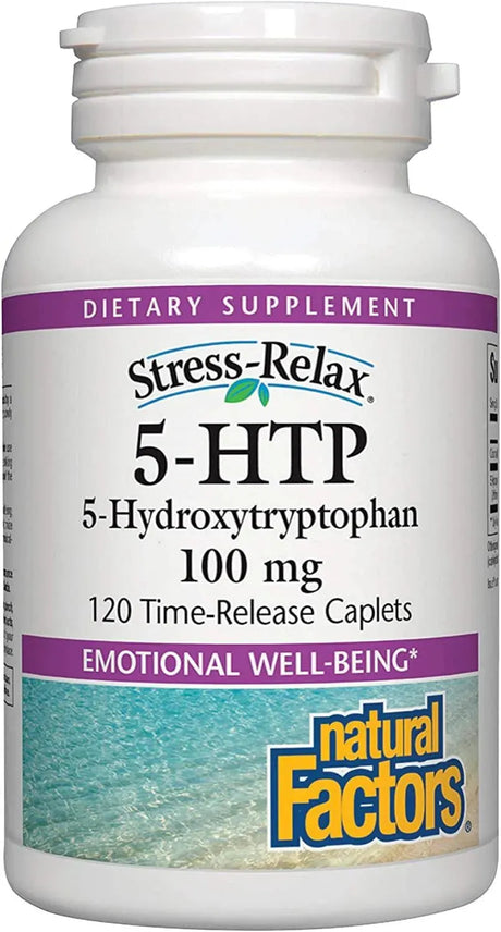 NATURAL FACTORS - Natural Factors Stress-Relax 5-HTP 100Mg. 120 Tabletas - The Red Vitamin MX - Suplementos Alimenticios - {{ shop.shopifyCountryName }}