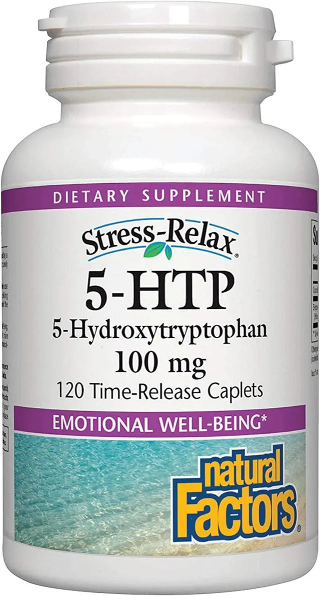 NATURAL FACTORS - Natural Factors Stress-Relax 5-HTP 100Mg. 120 Tabletas - The Red Vitamin MX - Suplementos Alimenticios - {{ shop.shopifyCountryName }}