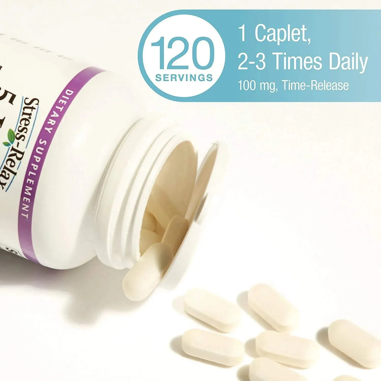 NATURAL FACTORS - Natural Factors Stress-Relax 5-HTP 100Mg. 120 Tabletas - The Red Vitamin MX - Suplementos Alimenticios - {{ shop.shopifyCountryName }}