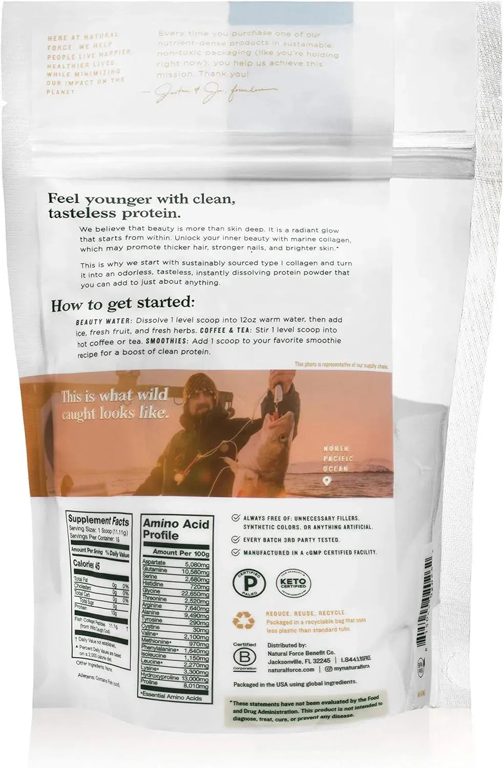 NATURAL FORCE - Natural Force Clean Marine Collagen Powder 167Gr. - The Red Vitamin MX - Suplementos Alimenticios - {{ shop.shopifyCountryName }}