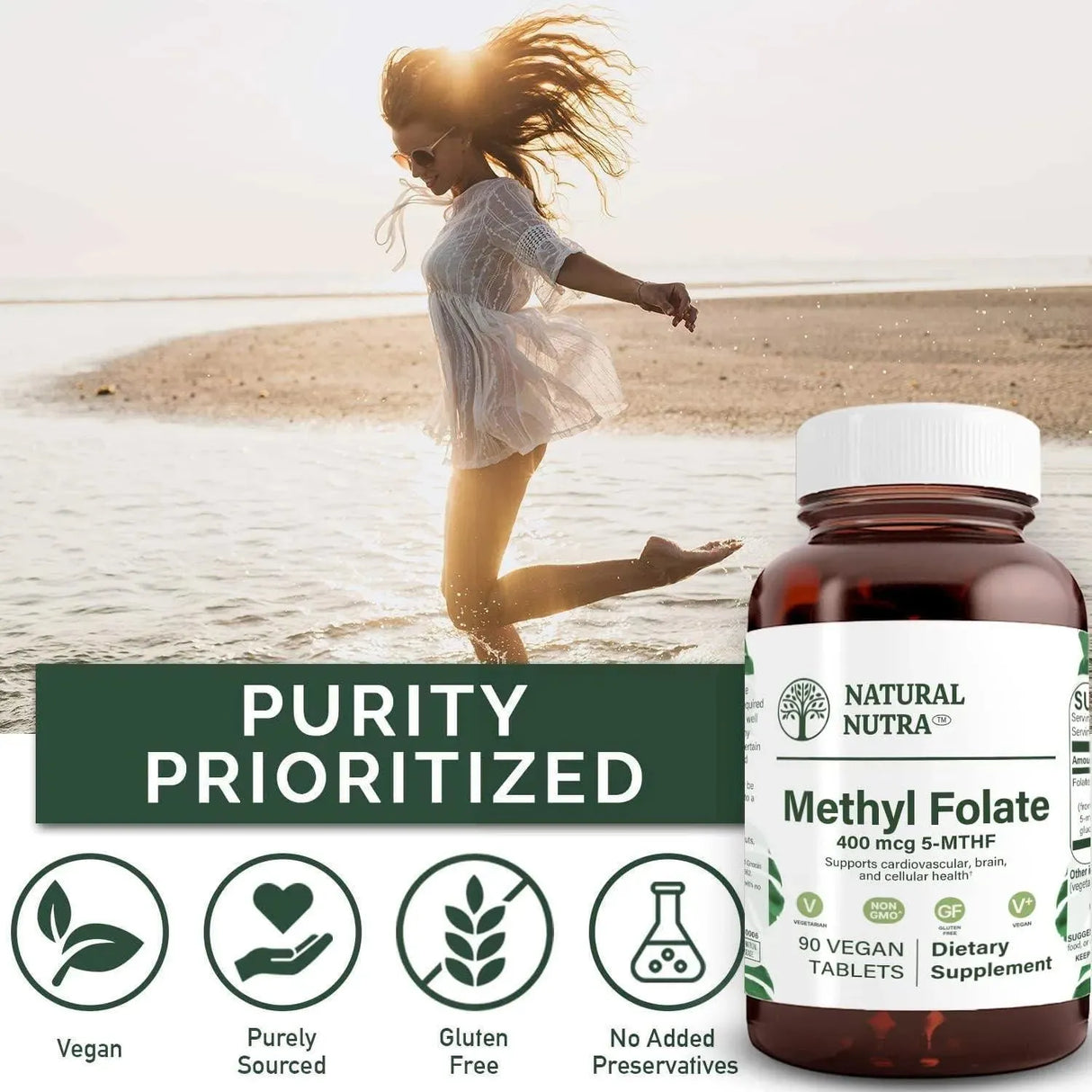 NATURAL NUTRA - Natural Nutra Active Methyl Folate 90 Tabletas 2 Pack - The Red Vitamin MX - Suplementos Alimenticios - {{ shop.shopifyCountryName }}