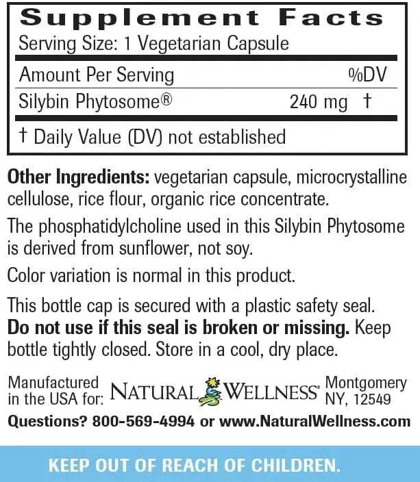 NATURAL WELLNESS - Natural Wellness Maximum Milk Thistle 240Mg. 90 Capsulas - The Red Vitamin MX - Suplementos Alimenticios - {{ shop.shopifyCountryName }}