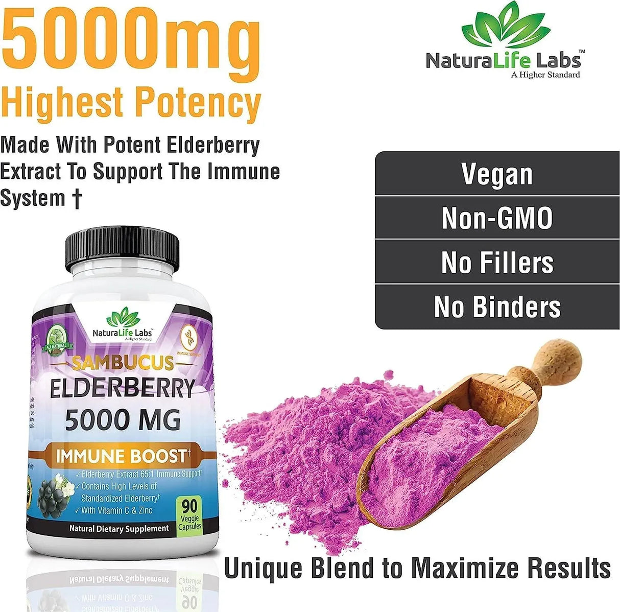 NATURALIFE LABS - NaturaLife Labs Sambucus Elderberry 5,000Mg. 90 Capsulas - The Red Vitamin MX - Suplementos Alimenticios - {{ shop.shopifyCountryName }}
