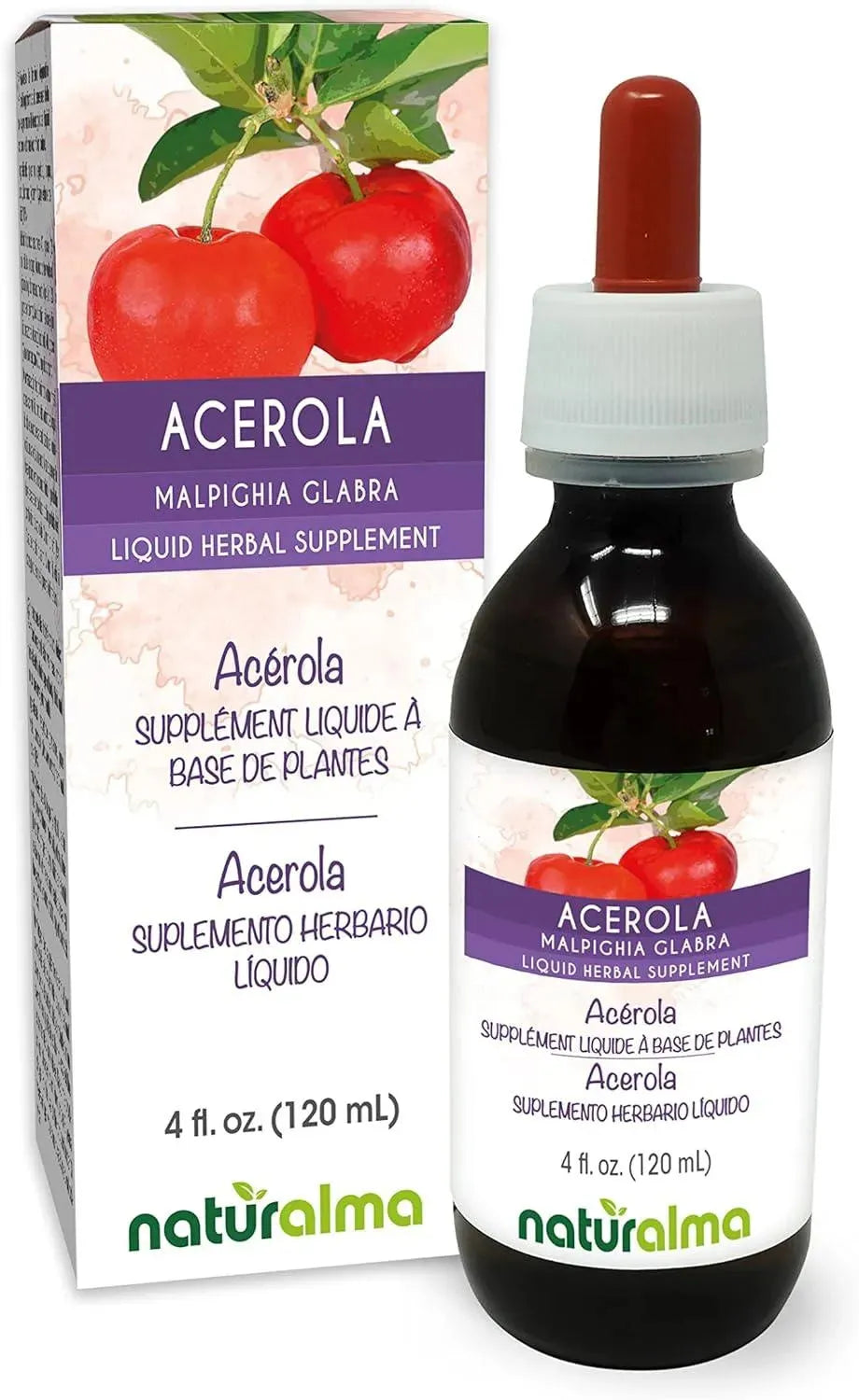 NATURALMA - Naturalma Acerola Fruit Alcohol-Free Tincture 120Ml. - The Red Vitamin MX - Suplementos Alimenticios - {{ shop.shopifyCountryName }}
