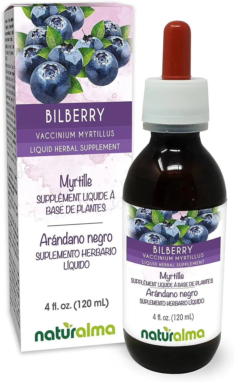NATURALMA - Naturalma Bilberry Tincture 4 Fl.Oz. - The Red Vitamin MX - Suplementos Alimenticios - {{ shop.shopifyCountryName }}