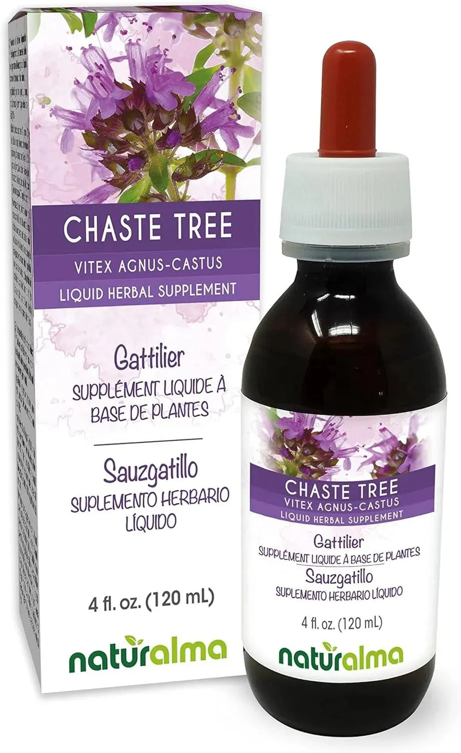 NATURALMA - Naturalma Chaste Tree Baya Casto Fruit Alcohol-Free Tincture 4 Fl.Oz. - The Red Vitamin MX - Suplementos Alimenticios - {{ shop.shopifyCountryName }}