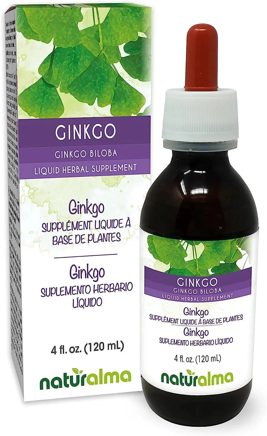NATURALMA - Naturalma Ginkgo biloba Leaf Alcohol-Free Tincture 120Ml. - The Red Vitamin MX - Suplementos Alimenticios - {{ shop.shopifyCountryName }}