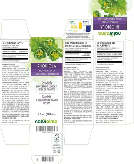 NATURALMA - Naturalma Rhodiola Rosea Root Tincture 4 Fl.Oz. - The Red Vitamin MX - Suplementos Alimenticios - {{ shop.shopifyCountryName }}