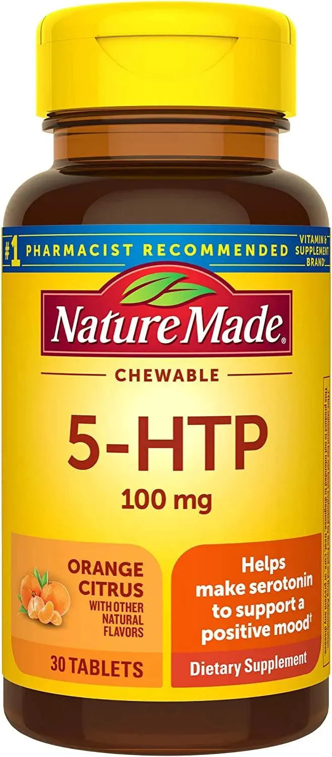 NATURE MADE - Nature Made Chewable 5HTP 100Mg. 30 Tabletas - The Red Vitamin MX - Suplementos Alimenticios - {{ shop.shopifyCountryName }}