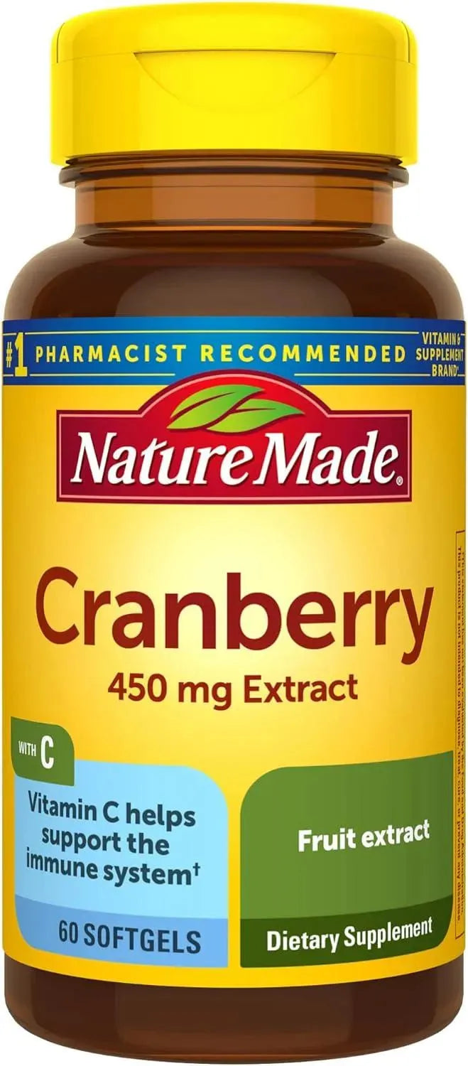 NATURE MADE - Nature Made Cranberry with Vitamin C 60 Capsulas Blandas - The Red Vitamin MX - Suplementos Alimenticios - {{ shop.shopifyCountryName }}
