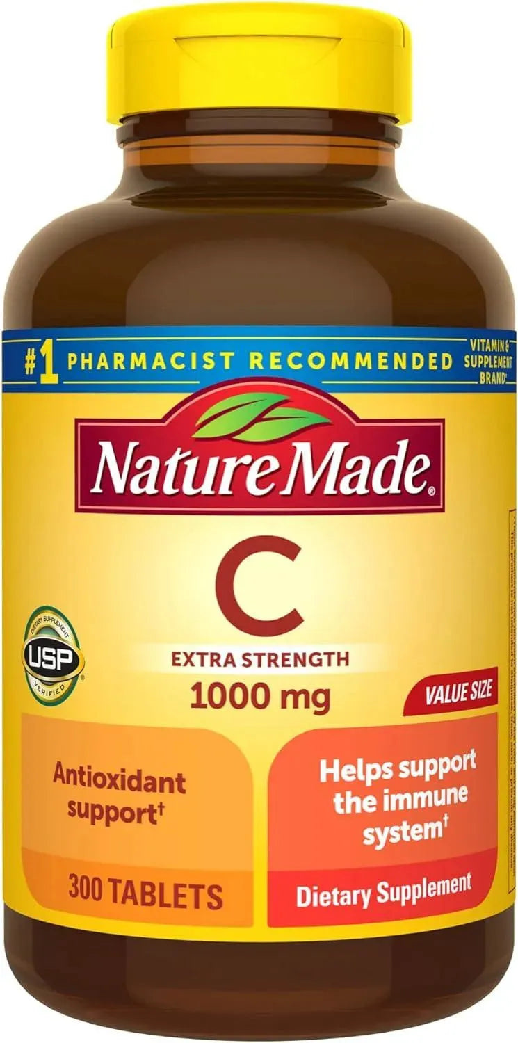 NATURE MADE - Nature Made Extra Strength Vitamin C 1000Mg. 300 Tabletas - The Red Vitamin MX - Suplementos Alimenticios - {{ shop.shopifyCountryName }}
