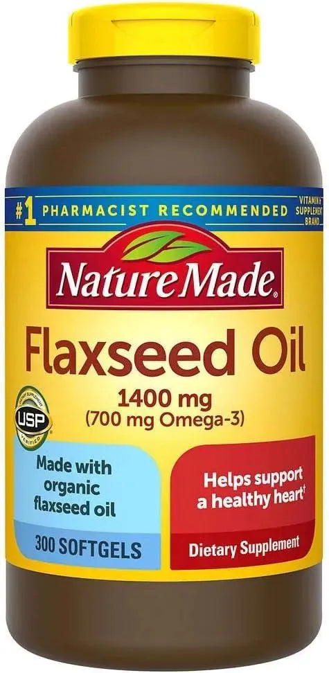 NATURE MADE - Nature Made Flaxseed Oil 1400Mg. 300 Capsulas Blandas - The Red Vitamin MX - Suplementos Alimenticios - {{ shop.shopifyCountryName }}