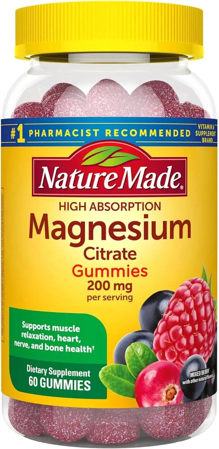 NATURE MADE - Nature Made High Absorption Magnesium Citrate 200Mg. Gummies 60 Gomitas - The Red Vitamin MX - Suplementos Alimenticios - {{ shop.shopifyCountryName }}