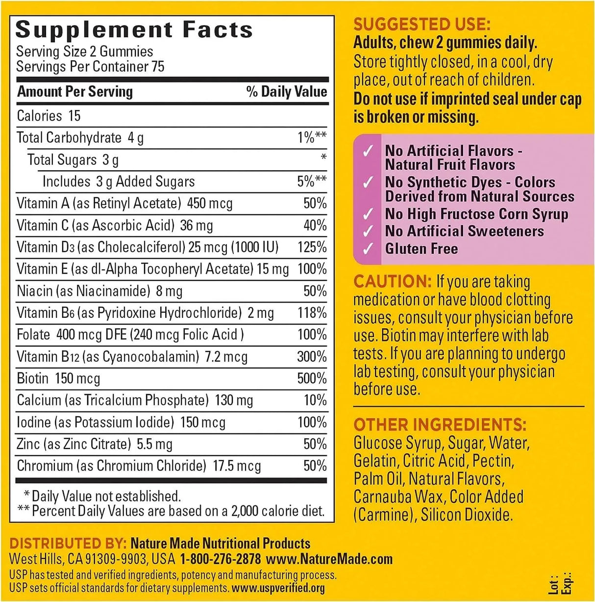 NATURE MADE - Nature Made Multivitamin For Her 150 Gomitas - The Red Vitamin MX - Suplementos Alimenticios - {{ shop.shopifyCountryName }}