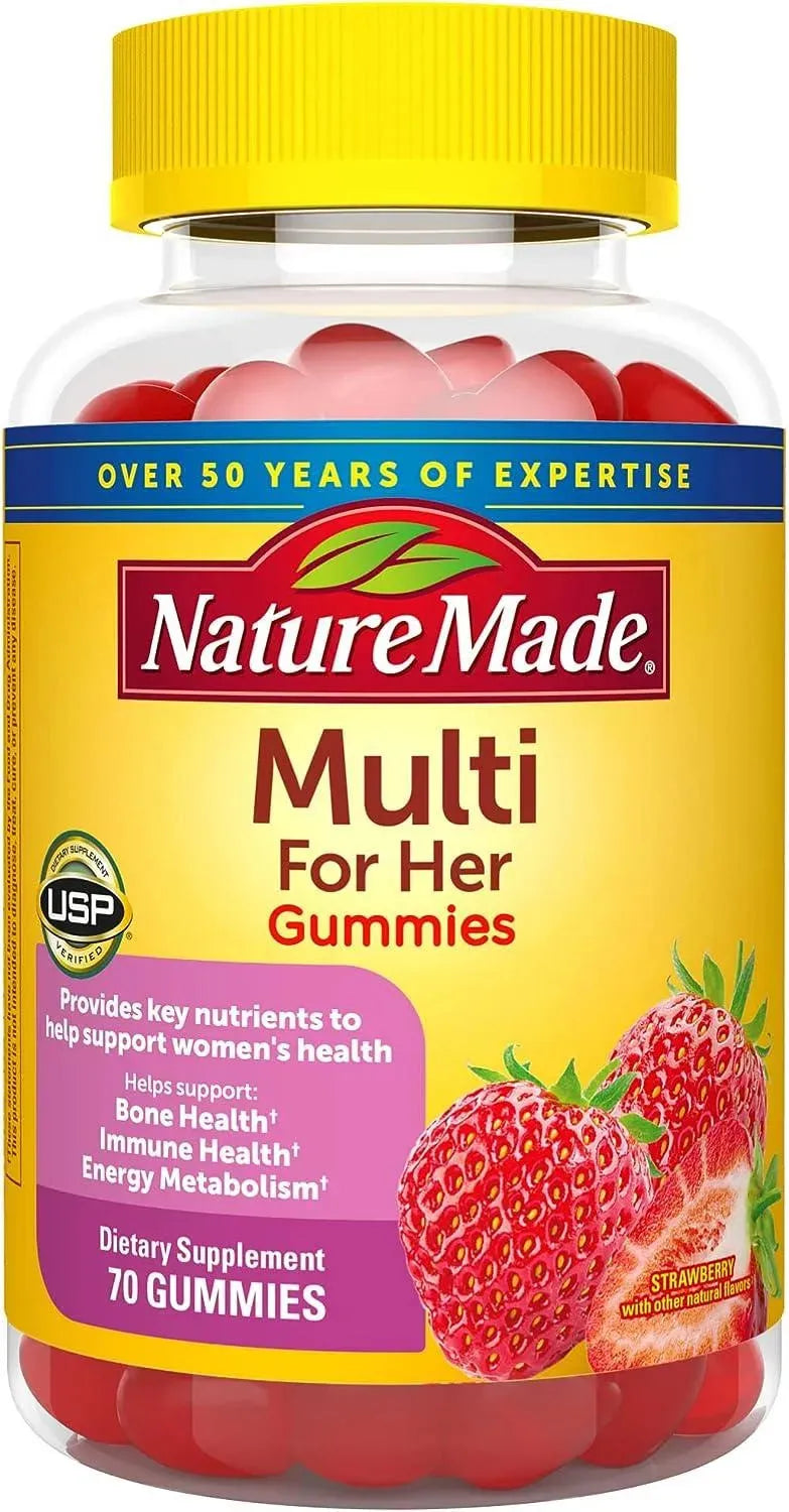 NATURE MADE - Nature Made Multivitamin For Her 70 Gomitas - The Red Vitamin MX - Suplementos Alimenticios - {{ shop.shopifyCountryName }}