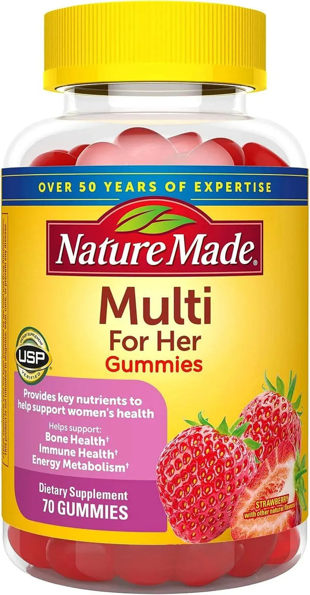 NATURE MADE - Nature Made Multivitamin For Her 70 Gomitas - The Red Vitamin MX - Suplementos Alimenticios - {{ shop.shopifyCountryName }}