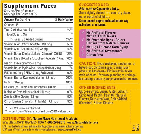 NATURE MADE - Nature Made Multivitamin For Her 70 Gomitas - The Red Vitamin MX - Suplementos Alimenticios - {{ shop.shopifyCountryName }}