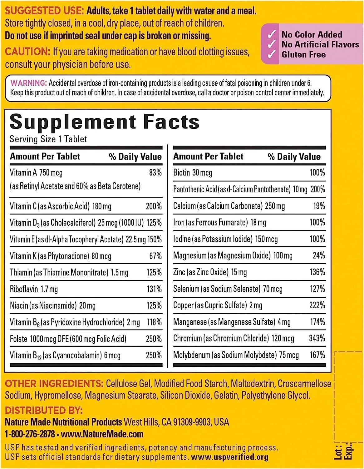NATURE MADE - Nature Made Women's Multivitamin 300 Tabletas - The Red Vitamin MX - Suplementos Alimenticios - {{ shop.shopifyCountryName }}