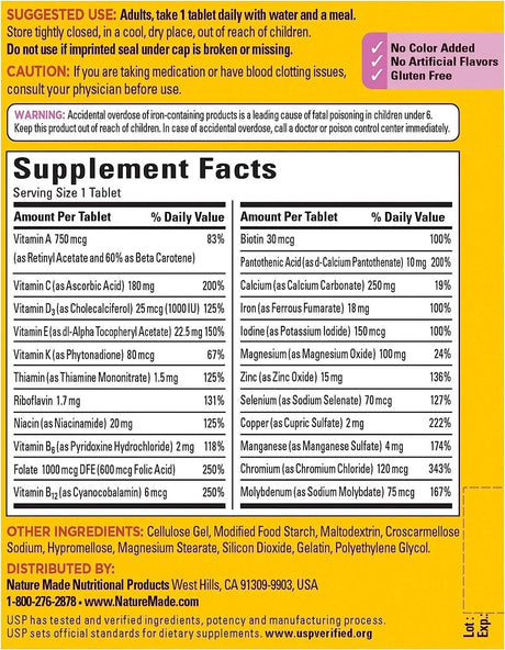 NATURE MADE - Nature Made Women's Multivitamin 300 Tabletas - The Red Vitamin MX - Suplementos Alimenticios - {{ shop.shopifyCountryName }}