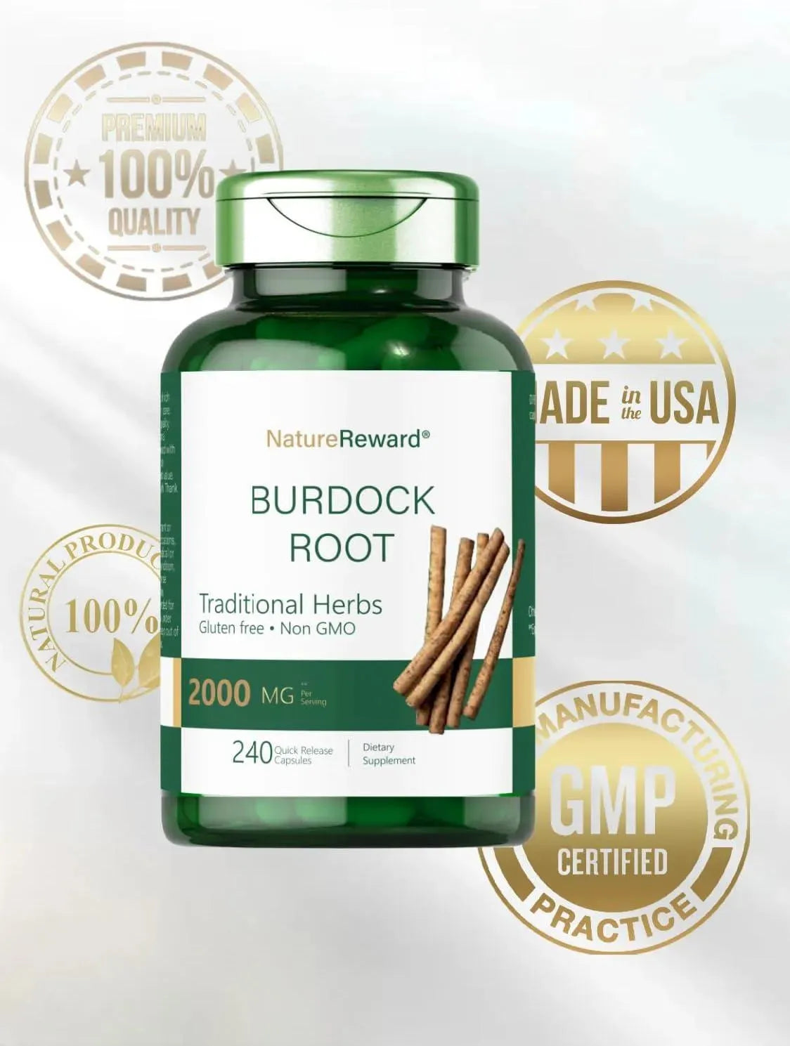 NATURE REWARD - Nature Reward Burdock Root 1000Mg. 240 Capsulas - The Red Vitamin MX - Suplementos Alimenticios - {{ shop.shopifyCountryName }}