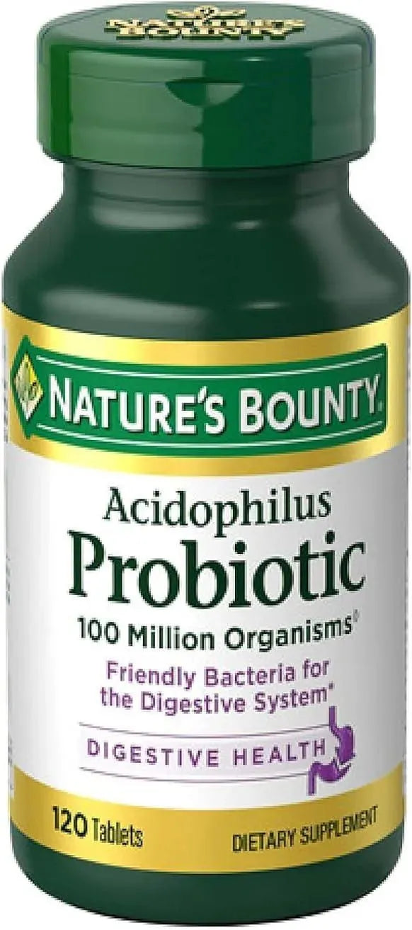 NATURE'S BOUNTY - Nature's Bounty Acidophilus Probiotic 120 Tabletas - The Red Vitamin MX - Suplementos Alimenticios - {{ shop.shopifyCountryName }}