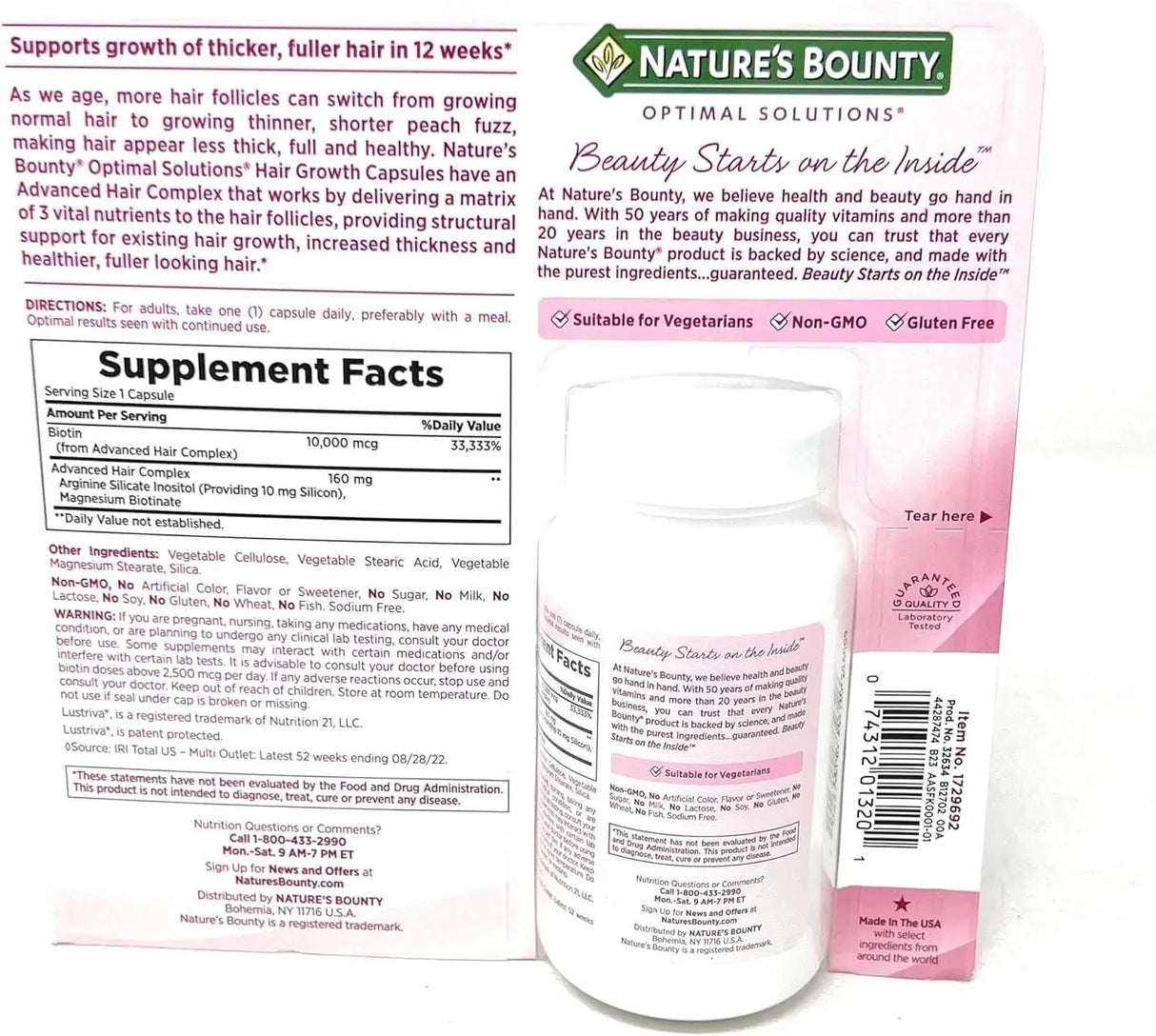 NATURE'S BOUNTY - Nature's Bounty Hair Growth 90 Capsulas - The Red Vitamin MX - Suplementos Alimenticios - {{ shop.shopifyCountryName }}
