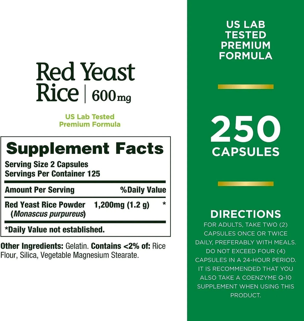 NATURE'S BOUNTY - Nature’s Bounty Red Yeast Rice Supplement 600Mg. 250 Capsulas - The Red Vitamin MX - Suplementos Alimenticios - {{ shop.shopifyCountryName }}
