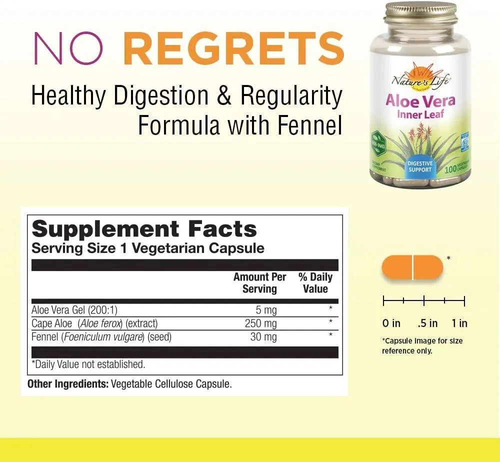 NATURE'S LIFE - Nature's Life Aloe Vera Inner Leaf 100 Capsulas - The Red Vitamin MX - Suplementos Alimenticios - {{ shop.shopifyCountryName }}