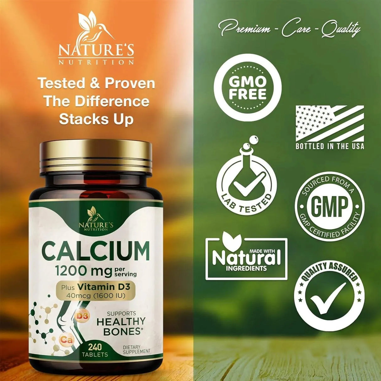 NATURE'S NUTRITION - Nature's Nutrition Calcium Vitamin D3 1200Mg. 240 Tabletas - The Red Vitamin MX - Suplementos Alimenticios - {{ shop.shopifyCountryName }}