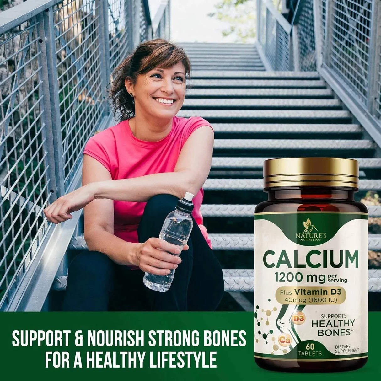 NATURE'S NUTRITION - Nature's Nutrition Calcium Vitamin D3 1200Mg. 60 Tabletas - The Red Vitamin MX - Suplementos Alimenticios - {{ shop.shopifyCountryName }}