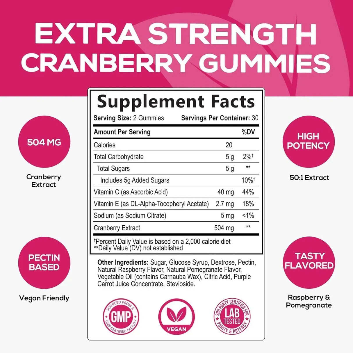 NATURE'S NUTRITION - Nature's Nutrition Cranberry Gummies 60 Gomitas - The Red Vitamin MX - Suplementos Alimenticios - {{ shop.shopifyCountryName }}