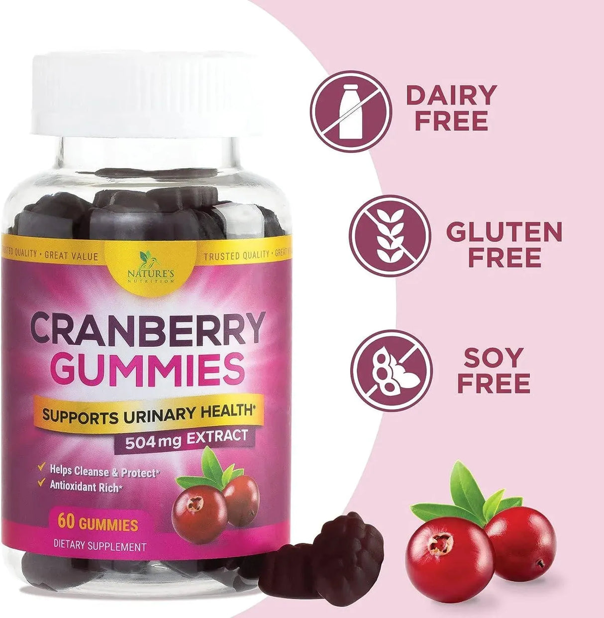 NATURE'S NUTRITION - Nature's Nutrition Cranberry Gummies 60 Gomitas - The Red Vitamin MX - Suplementos Alimenticios - {{ shop.shopifyCountryName }}