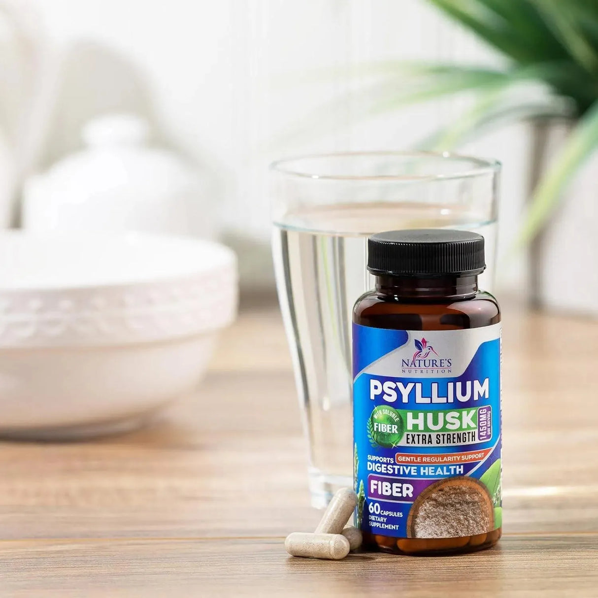 NATURE'S NUTRITION - Nature's Nutrition High Absorption Psyllium Husk 1450Mg. 60 Capsulas - The Red Vitamin MX - Suplementos Alimenticios - {{ shop.shopifyCountryName }}