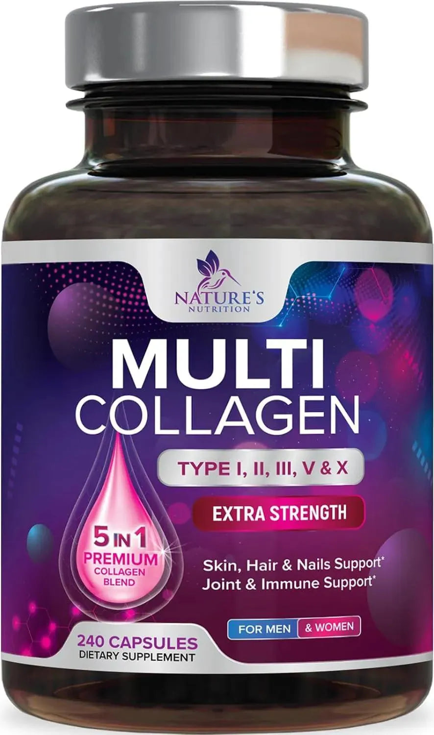 NATURE'S NUTRITION - Nature's Nutrition Multi Collagen Complex 240 Capsulas - The Red Vitamin MX - Suplementos Alimenticios - {{ shop.shopifyCountryName }}